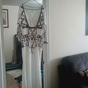 A long sleeve back out elegant dress